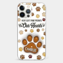 Your Paw Prints Remain On Our Soul - Memorial Personalized Custom 3D Inflated Effect Printed Clear Phone Case - Sympathy Gift For Pet Owners, Pet Lovers -Pawfect House Sale 6784f6e96496f ba21a0a3 1606 4d26 9567 729ddc9222e6