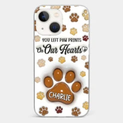 Your Paw Prints Remain On Our Soul - Memorial Personalized Custom 3D Inflated Effect Printed Clear Phone Case - Sympathy Gift For Pet Owners, Pet Lovers -Pawfect House Sale 6784f6eb2ad94 892a123b 2e05 4f5f b00a e362c361dd8a