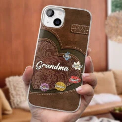Her Love Blossoms In Every Season - Family Personalized Custom Clear Phone Case - Gift For Mom, Grandma -Pawfect House Sale 6786392149af3