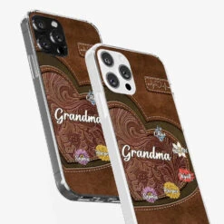 Her Love Blossoms In Every Season - Family Personalized Custom Clear Phone Case - Gift For Mom, Grandma -Pawfect House Sale 6786392b93389