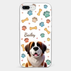 Furry Friends, Forever Loved - Dog Personalized Custom 3D Inflated Effect Printed Clear Phone Case - Gift For Pet Owners, Pet Lovers -Pawfect House Sale 67877a7ca03f7