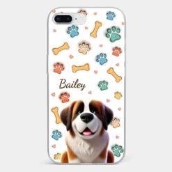 Furry Friends, Forever Loved - Dog Personalized Custom 3D Inflated Effect Printed Clear Phone Case - Gift For Pet Owners, Pet Lovers -Pawfect House Sale 67877a7dde281
