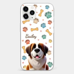 Furry Friends, Forever Loved - Dog Personalized Custom 3D Inflated Effect Printed Clear Phone Case - Gift For Pet Owners, Pet Lovers -Pawfect House Sale 67877a811c1a6