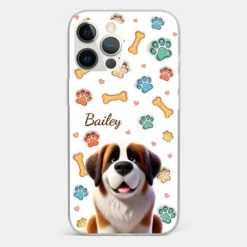 Furry Friends, Forever Loved - Dog Personalized Custom 3D Inflated Effect Printed Clear Phone Case - Gift For Pet Owners, Pet Lovers -Pawfect House Sale 67877a8551745