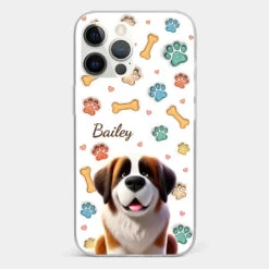 Furry Friends, Forever Loved - Dog Personalized Custom 3D Inflated Effect Printed Clear Phone Case - Gift For Pet Owners, Pet Lovers -Pawfect House Sale 67877a896aa74