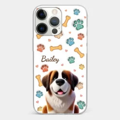 Furry Friends, Forever Loved - Dog Personalized Custom 3D Inflated Effect Printed Clear Phone Case - Gift For Pet Owners, Pet Lovers -Pawfect House Sale 67877a8f7718b
