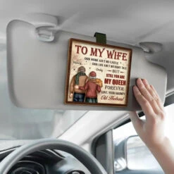 You’ll Always Be My Queen - Couple Personalized Custom Car Visor Clip - Gift For Husband Wife, Anniversary -Pawfect House Sale 6788625b1d188