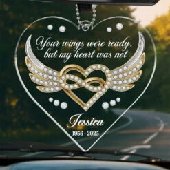Your Memory Is A Treasure We Hold Dear - Memorial Personalized Custom Car Ornament - Acrylic Custom Shaped - Sympathy Gift For Family Members