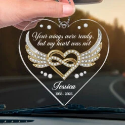 Your Memory Is A Treasure We Hold Dear - Memorial Personalized Custom Car Ornament - Acrylic Custom Shaped - Sympathy Gift For Family Members -Pawfect House Sale 678866e72f9db
