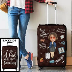 Custom Photo Take Only Memories, Leave Only Footprints - Travel Personalized Custom Luggage Cover - Summer Vacation Gift, Gift For Adventure Travel Lovers -Pawfect House Sale 6788e03258bf1