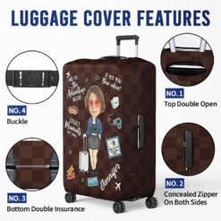 Custom Photo Take Only Memories, Leave Only Footprints - Travel Personalized Custom Luggage Cover - Summer Vacation Gift, Gift For Adventure Travel Lovers -Pawfect House Sale 6788e0389dfb0