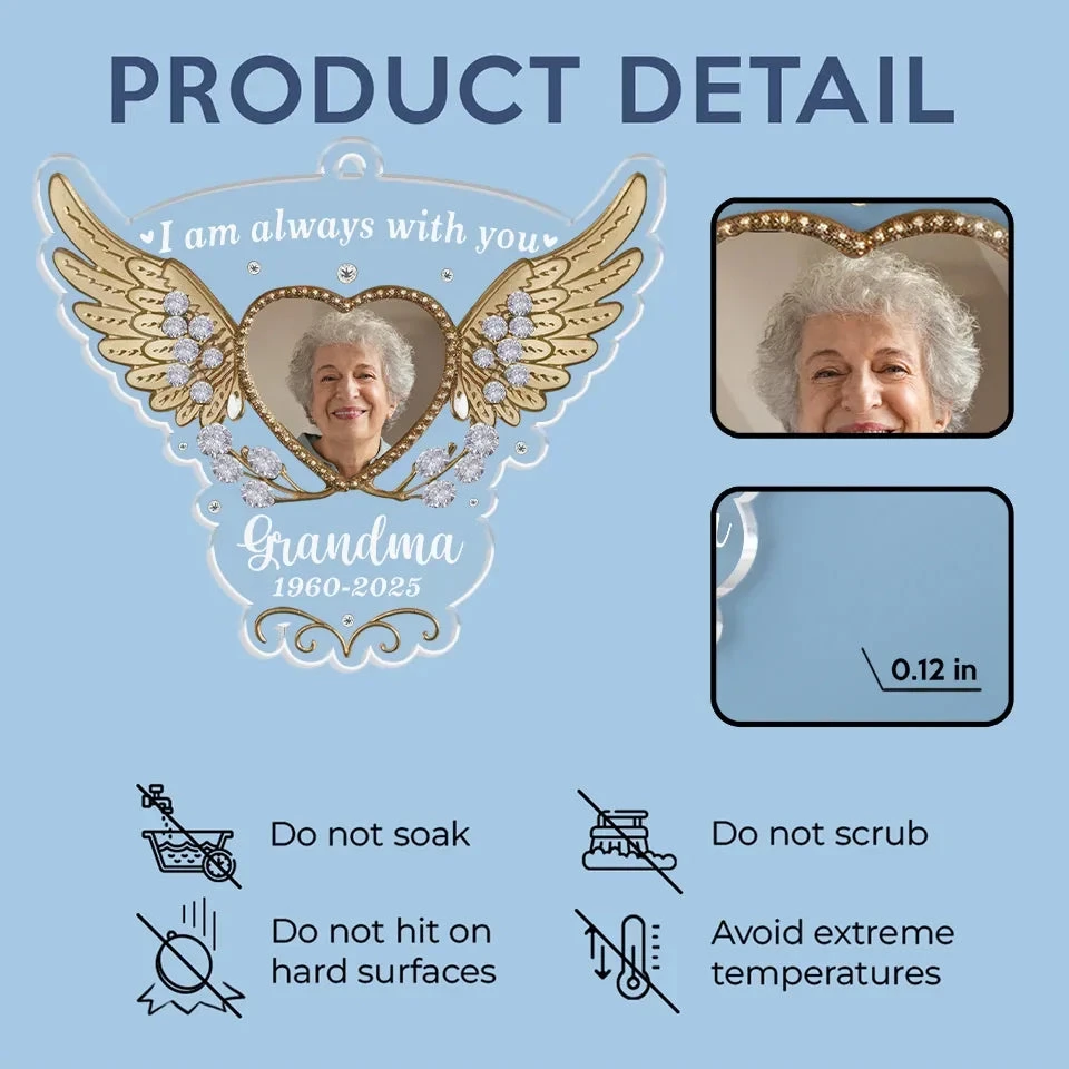 Custom Photo Always In My Thoughts - Memorial Personalized Custom Car Ornament - Acrylic Custom Shaped - Sympathy Gift For Family Members 5 Custom Photo Always In My Thoughts - Memorial Personalized Custom Car Ornament - Acrylic Custom Shaped - Sympathy Gift For Family Members - Image 5