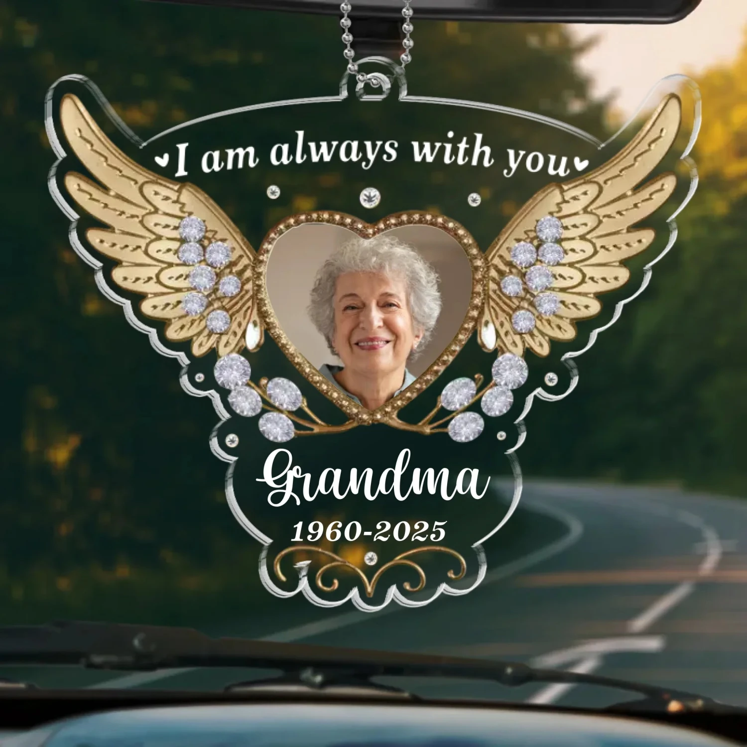 Custom Photo Always In My Thoughts - Memorial Personalized Custom Car Ornament - Acrylic Custom Shaped - Sympathy Gift For Family Members 2 Custom Photo Always In My Thoughts - Memorial Personalized Custom Car Ornament - Acrylic Custom Shaped - Sympathy Gift For Family Members - Image 2