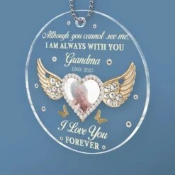 Custom Photo I Love You Forever - Memorial Personalized Custom Car Ornament - Acrylic Custom Shaped - Sympathy Gift For Family Members -Pawfect House Sale 678a05ab95273