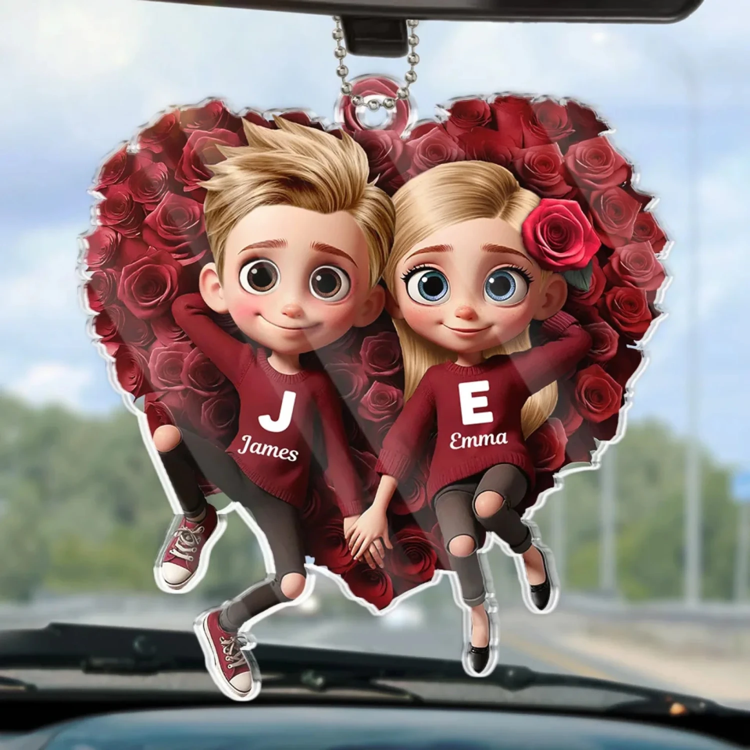 Every Journey Reminds Us Of Our Love - Couple Personalized Custom Car Ornament - Acrylic Custom Shaped - Gift For Husband Wife, Anniversary 1 Every Journey Reminds Us Of Our Love - Couple Personalized Custom Car Ornament - Acrylic Custom Shaped - Gift For Husband Wife, Anniversary