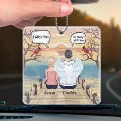 Never Truly Gone, Always With You - Memorial Personalized Custom Car Ornament - Acrylic Custom Shaped - Sympathy Gift For Family Members -Pawfect House Sale 678f06dc24045