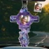 Custom Photo Deeply Love You - Memorial Personalized Custom Car Ornament - Acrylic Custom Shaped - Sympathy Gift For Family Members