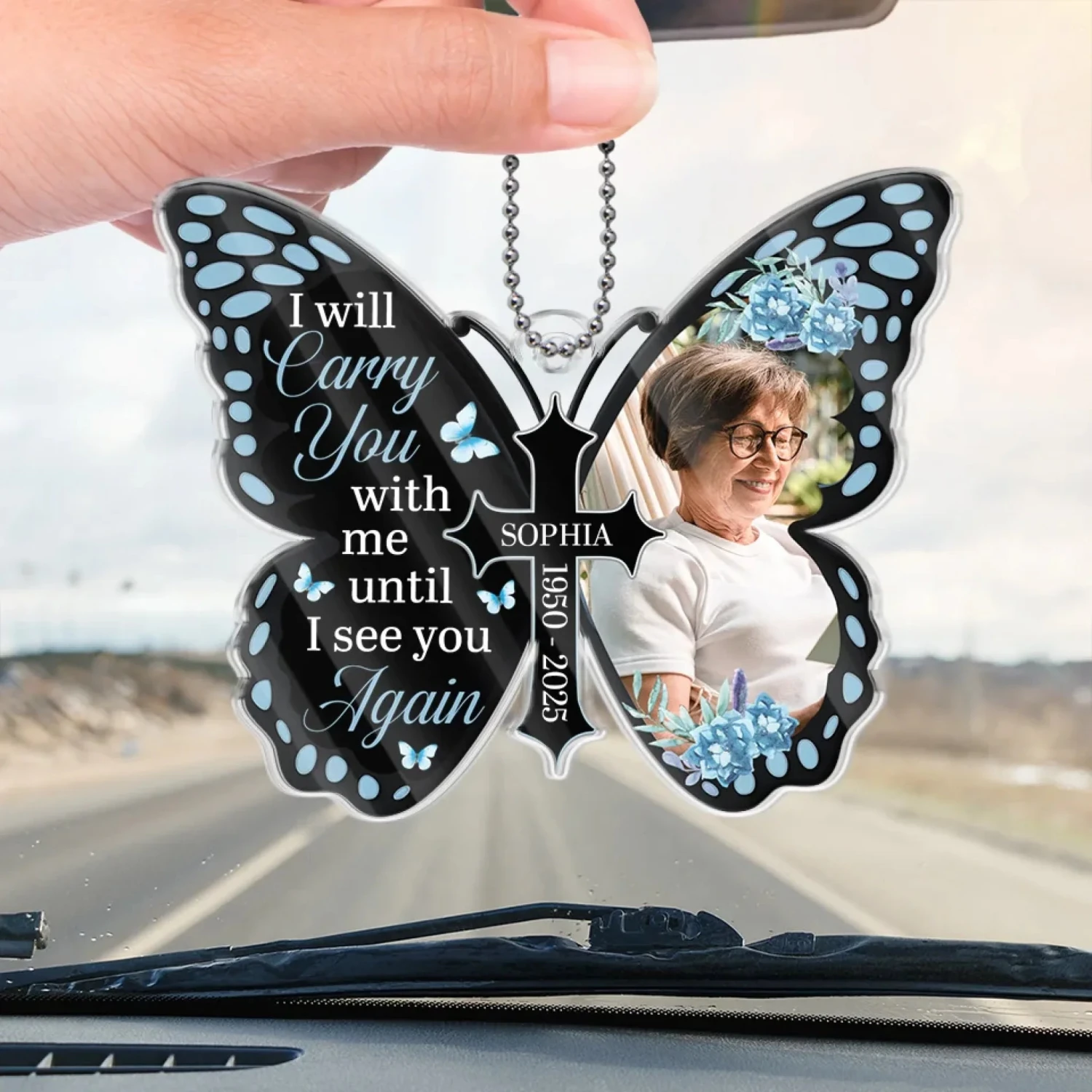 Custom Photo Carry You Wherever I Go - Memorial Personalized Custom Car Ornament - Acrylic Custom Shaped - Sympathy Gift For Family Members 4 Custom Photo Carry You Wherever I Go - Memorial Personalized Custom Car Ornament - Acrylic Custom Shaped - Sympathy Gift For Family Members - Image 4
