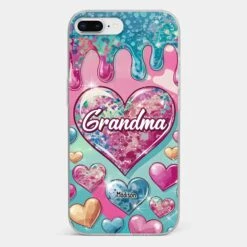 A Grandmother’s Heart Holds Forever Love - Family Personalized Custom 3D Inflated Effect Printed Clear Phone Case - Gift For Mom, Grandma -Pawfect House Sale 678f98185d090 83ed67d4 aeb5 4358 960d 96e58266b4df