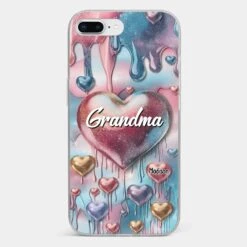 Forever In Grandmother's Heart - Family Personalized Custom 3D Inflated Effect Printed Clear Phone Case - Gift For Mom, Grandma -Pawfect House Sale 678f981c0f57e 5e073e8b 095b 45e6 962e afb4f338a851