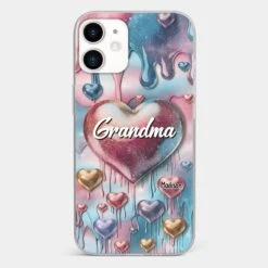 Forever In Grandmother's Heart - Family Personalized Custom 3D Inflated Effect Printed Clear Phone Case - Gift For Mom, Grandma -Pawfect House Sale 678f982d76053 71473780 9c31 4e33 99da 2ae069b0016d