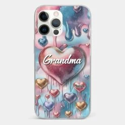 Forever In Grandmother's Heart - Family Personalized Custom 3D Inflated Effect Printed Clear Phone Case - Gift For Mom, Grandma -Pawfect House Sale 678f98335618f f1c91174 b358 4b47 9148 0b5fc0fdf5a2