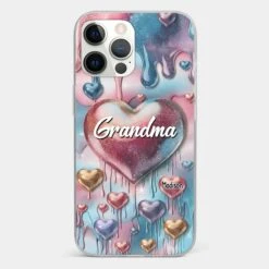 Forever In Grandmother's Heart - Family Personalized Custom 3D Inflated Effect Printed Clear Phone Case - Gift For Mom, Grandma -Pawfect House Sale 678f9836c2142 7bc4c285 ffb0 423d 95cc 23c725a31afd