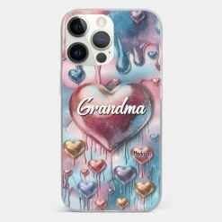 Forever In Grandmother's Heart - Family Personalized Custom 3D Inflated Effect Printed Clear Phone Case - Gift For Mom, Grandma -Pawfect House Sale 678f9847979af 608a5cba 6dab 49dd 9152 f09f3aea280c