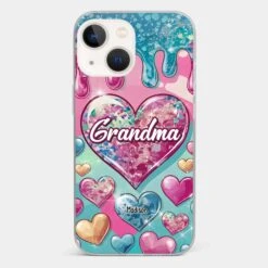 A Grandmother’s Heart Holds Forever Love - Family Personalized Custom 3D Inflated Effect Printed Clear Phone Case - Gift For Mom, Grandma -Pawfect House Sale 678f9847d3735 1be38c69 ffe4 408d 97b0 7b900c36a8a2