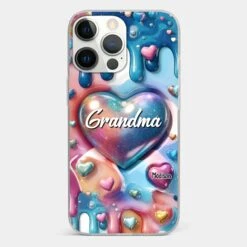 The Love For Grandkids Fills Your Heart Endlessly - Family Personalized Custom 3D Inflated Effect Printed Clear Phone Case - Gift For Mom, Grandma -Pawfect House Sale 678fdd8dd4185 e4bca14e 9828 4208 82b8 4fbb694b696a