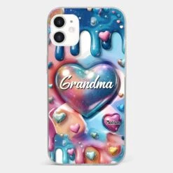 The Love For Grandkids Fills Your Heart Endlessly - Family Personalized Custom 3D Inflated Effect Printed Clear Phone Case - Gift For Mom, Grandma -Pawfect House Sale 678fdd90276f2 0f897ae9 ecec 4995 9d7b 30b79c38d187