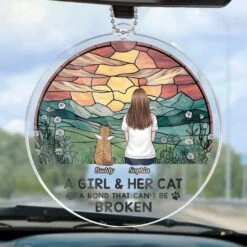 We Are Always Together Even I'm Not Here - Memorial Personalized Custom Car Ornament - Acrylic Custom Shaped - Sympathy Gift For Pet Owners, Pet Lovers