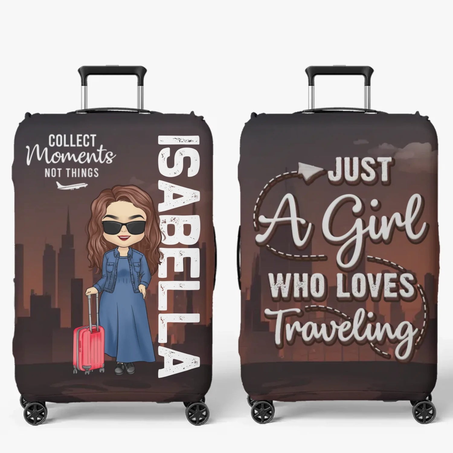Chase What Makes Your Spirit Soar - Travel Personalized Custom Luggage Cover - Summer Vacation Gift, Gift For Adventure Travel Lovers 2 Chase What Makes Your Spirit Soar - Travel Personalized Custom Luggage Cover - Summer Vacation Gift, Gift For Adventure Travel Lovers - Image 2