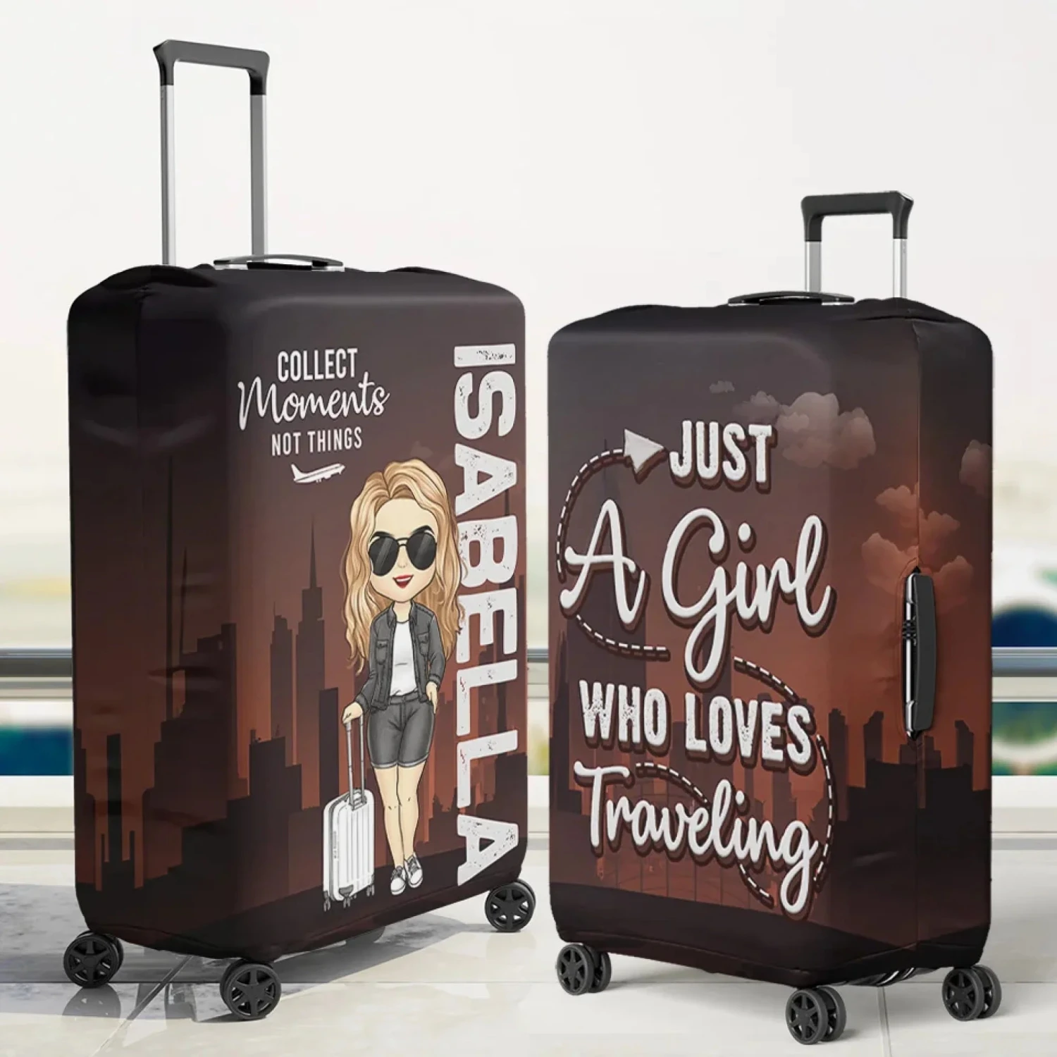 Chase What Makes Your Spirit Soar - Travel Personalized Custom Luggage Cover - Summer Vacation Gift, Gift For Adventure Travel Lovers 3 Chase What Makes Your Spirit Soar - Travel Personalized Custom Luggage Cover - Summer Vacation Gift, Gift For Adventure Travel Lovers - Image 3