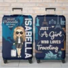 Journey To Where Your Heart Sings - Travel Personalized Custom Luggage Cover - Summer Vacation Gift, Gift For Adventure Travel Lovers