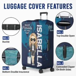 Journey To Where Your Heart Sings - Travel Personalized Custom Luggage Cover - Summer Vacation Gift, Gift For Adventure Travel Lovers -Pawfect House Sale 679069a6deeb3