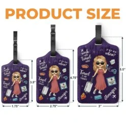 Work Hard, Travel Harder - Travel Personalized Custom Luggage Tag - Holiday Vacation Gift, Gift For Adventure Travel Lovers -Pawfect House Sale 67906ffde96d3