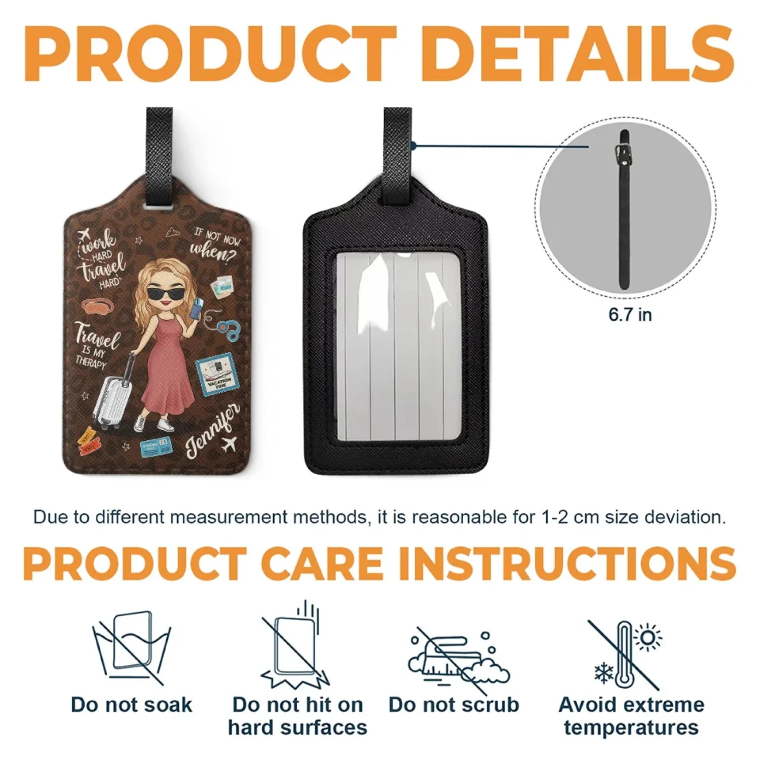 Travel Now Or Never - Travel Personalized Custom Luggage Tag - Holiday Vacation Gift, Gift For Adventure Travel Lovers 4 Travel Now Or Never - Travel Personalized Custom Luggage Tag - Holiday Vacation Gift, Gift For Adventure Travel Lovers - Image 4