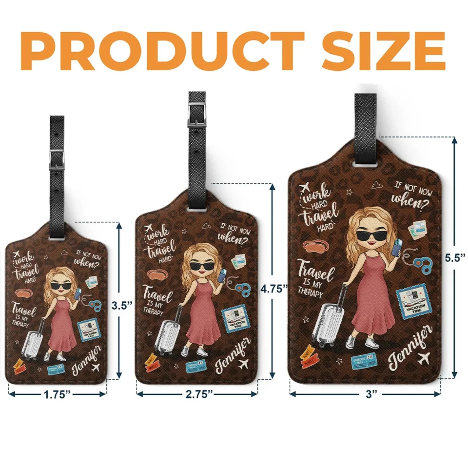 Travel Now Or Never - Travel Personalized Custom Luggage Tag - Holiday Vacation Gift, Gift For Adventure Travel Lovers 5 Travel Now Or Never - Travel Personalized Custom Luggage Tag - Holiday Vacation Gift, Gift For Adventure Travel Lovers - Image 5