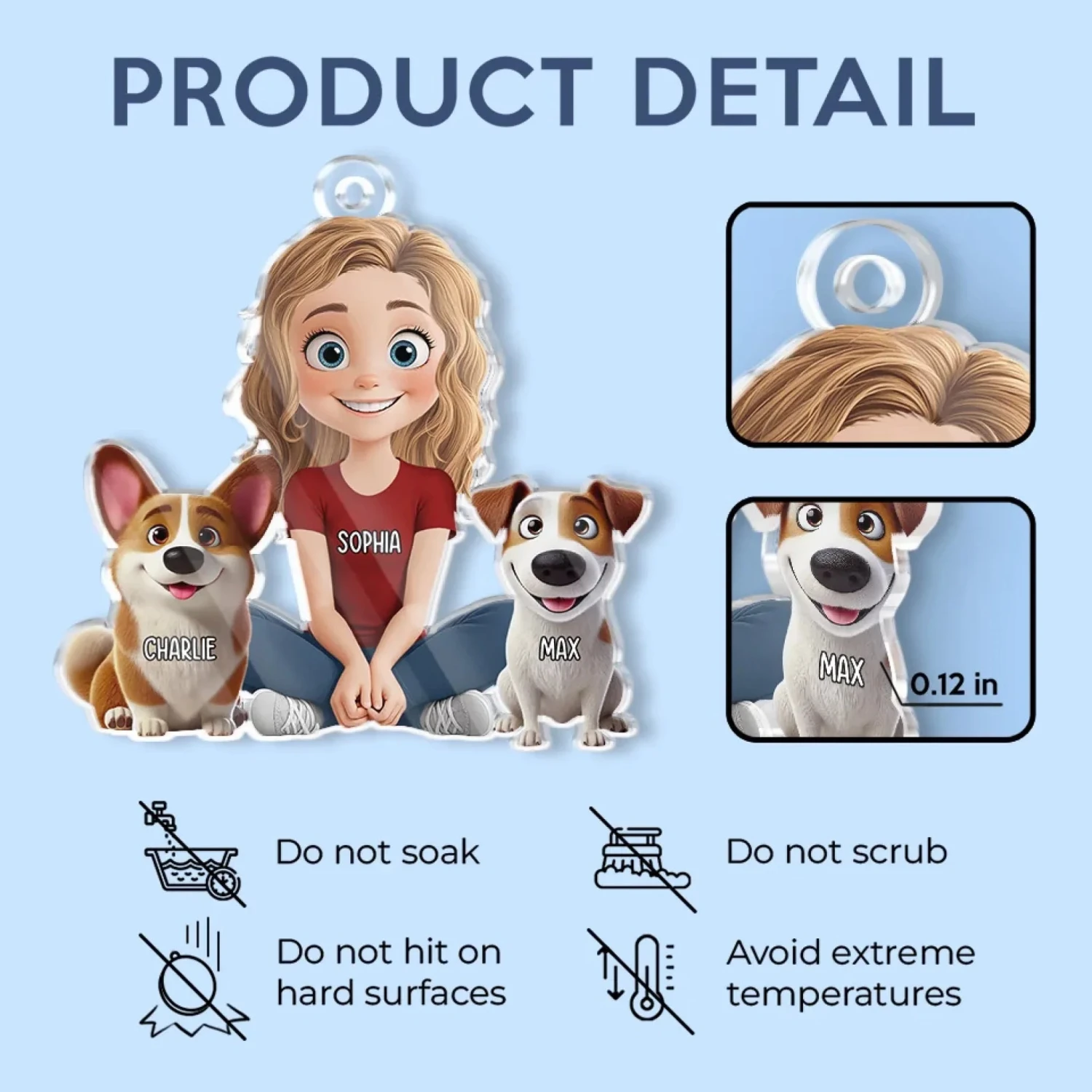 Forever Bonded By Love And Paws - Dog Personalized Custom Car Ornament - Acrylic Custom Shaped - Gift For Pet Owners, Pet Lovers 5 Forever Bonded By Love And Paws - Dog Personalized Custom Car Ornament - Acrylic Custom Shaped - Gift For Pet Owners, Pet Lovers - Image 5