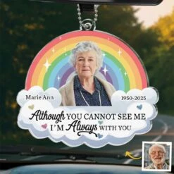 Custom Photo The Bond Of Love Is Eternal - Memorial Personalized Custom Car Ornament - Acrylic Custom Shaped - Sympathy Gift For Family Members