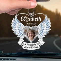 Custom Photo Miss You Everyday - Memorial Personalized Custom Car Ornament - Acrylic Custom Shaped - Sympathy Gift For Family Members -Pawfect House Sale 6790a774e5a35