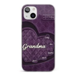 Thank You For Every Hug And Act Of Love - Family Personalized Custom Clear Phone Case - Gift For Mom, Grandma