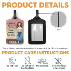 A Fun Way To Keep Your Luggage Identifiable - Travel Personalized Custom Luggage Tag - Holiday Vacation Gift, Gift For Adventure Travel Lovers -Pawfect House Sale 6790dc3e4b93e