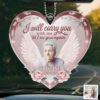 Custom Photo Rest In Peace, Dear Soul - Memorial Personalized Custom Car Ornament - Acrylic Custom Shaped - Sympathy Gift For Family Members