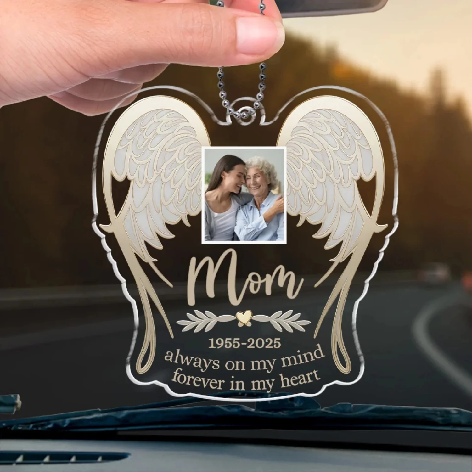 Custom Photo You’re Gone But Never Forgotten, Always On My Mind - Memorial Personalized Custom Car Ornament - Acrylic Custom Shaped - Sympathy Gift For Family Members 4 Custom Photo You’re Gone But Never Forgotten, Always On My Mind - Memorial Personalized Custom Car Ornament - Acrylic Custom Shaped - Sympathy Gift For Family Members - Image 4