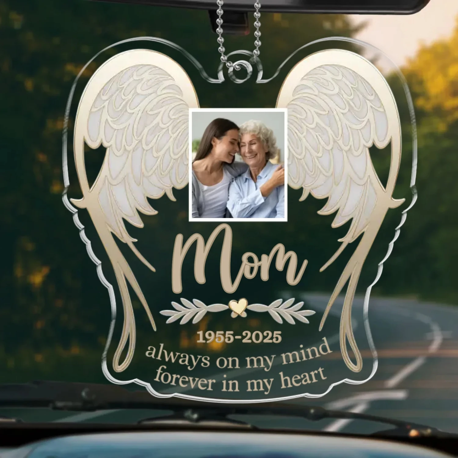 Custom Photo You’re Gone But Never Forgotten, Always On My Mind - Memorial Personalized Custom Car Ornament - Acrylic Custom Shaped - Sympathy Gift For Family Members 2 Custom Photo You’re Gone But Never Forgotten, Always On My Mind - Memorial Personalized Custom Car Ornament - Acrylic Custom Shaped - Sympathy Gift For Family Members - Image 2