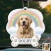Custom Photo In Our Hearts, You’ll Always Stay - Memorial Personalized Custom Car Ornament - Acrylic Custom Shaped - Sympathy Gift For Pet Owners, Pet Lovers