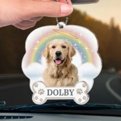 Custom Photo In Our Hearts, You’ll Always Stay - Memorial Personalized Custom Car Ornament - Acrylic Custom Shaped - Sympathy Gift For Pet Owners, Pet Lovers -Pawfect House Sale 6791d0afe44fc