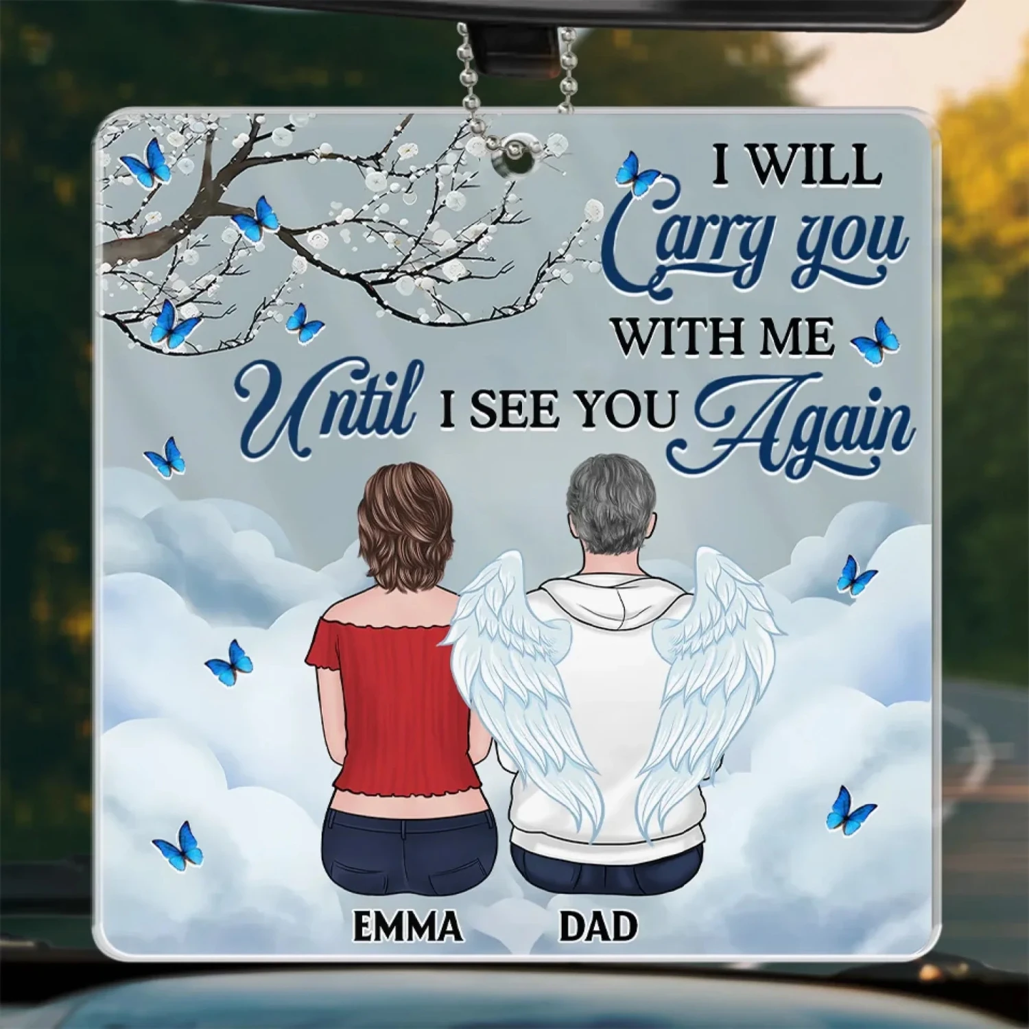 You Live On In My Heart - Memorial Personalized Custom Car Ornament - Acrylic Custom Shaped - Sympathy Gift For Family Members 1 You Live On In My Heart - Memorial Personalized Custom Car Ornament - Acrylic Custom Shaped - Sympathy Gift For Family Members